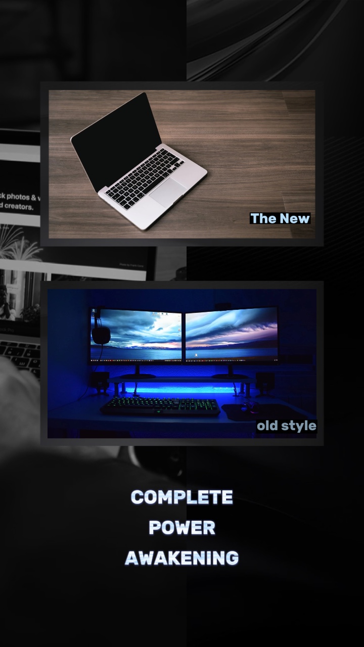 Bago at Lumang Computer Comparison Tech Style