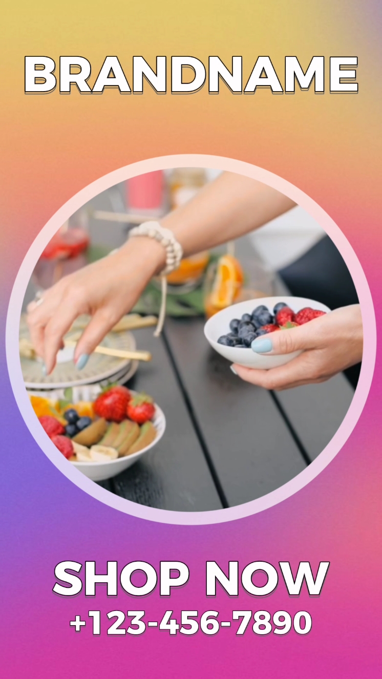 Healthy food, gradient 