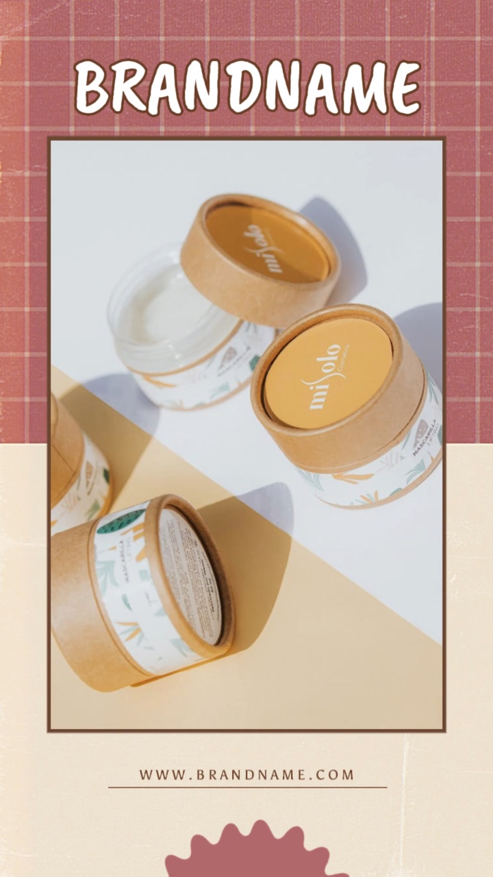 Retro Playful Skincare Product Display