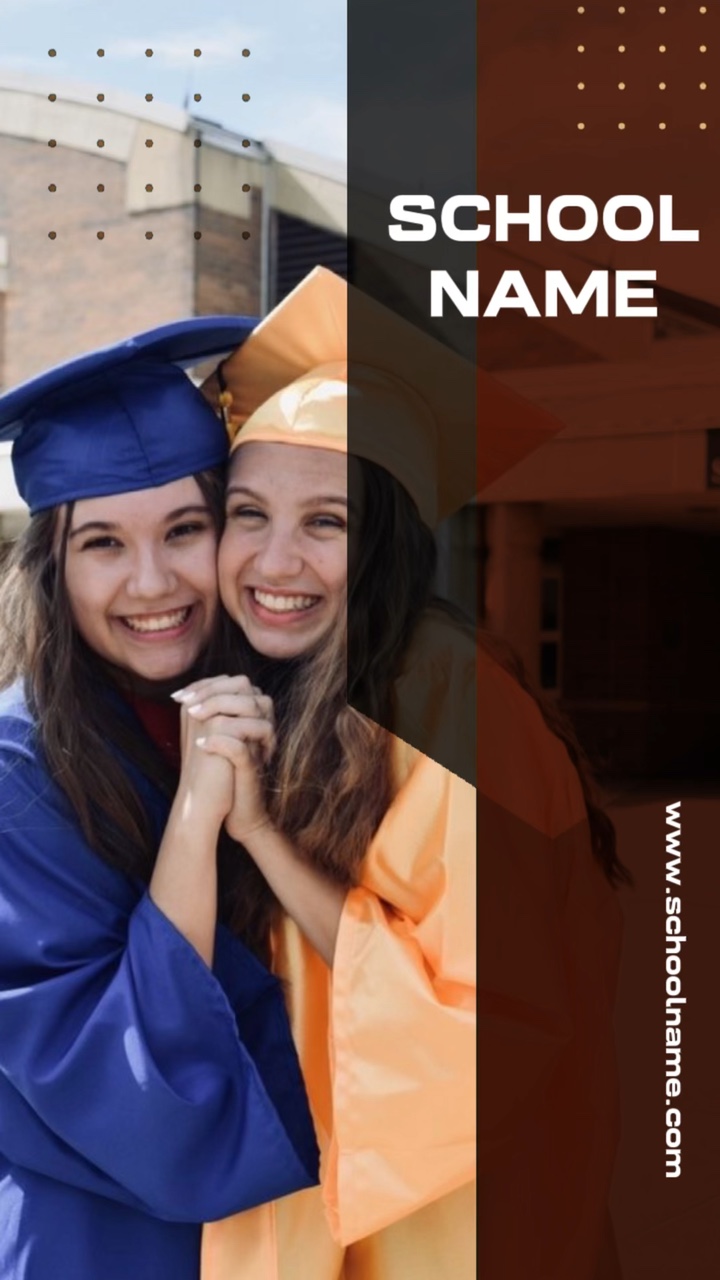 High-School-Rekrutierungsanzeige in einem einfachen monotonen Farbverlauf