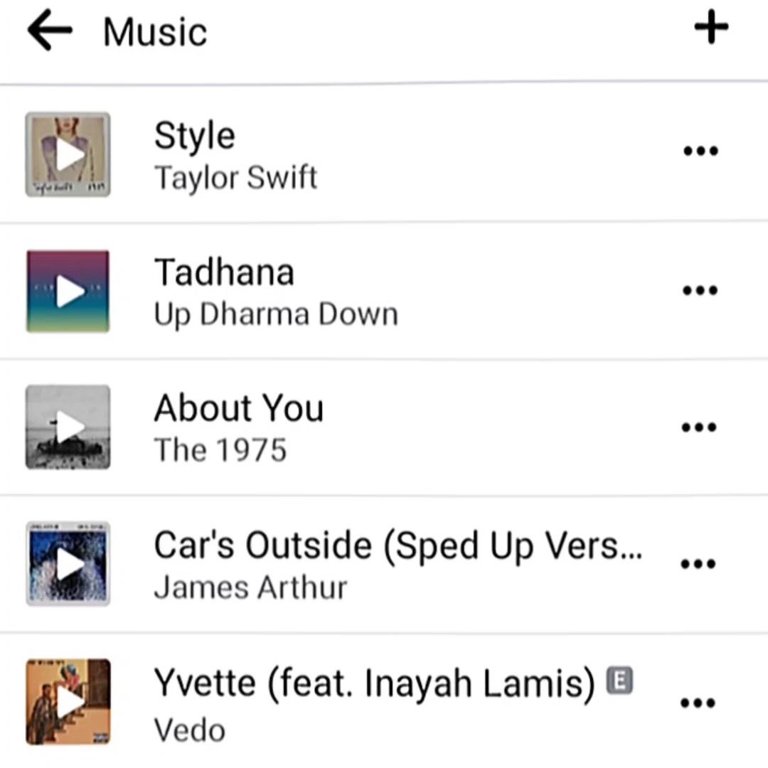 Liste des chansons préférées 