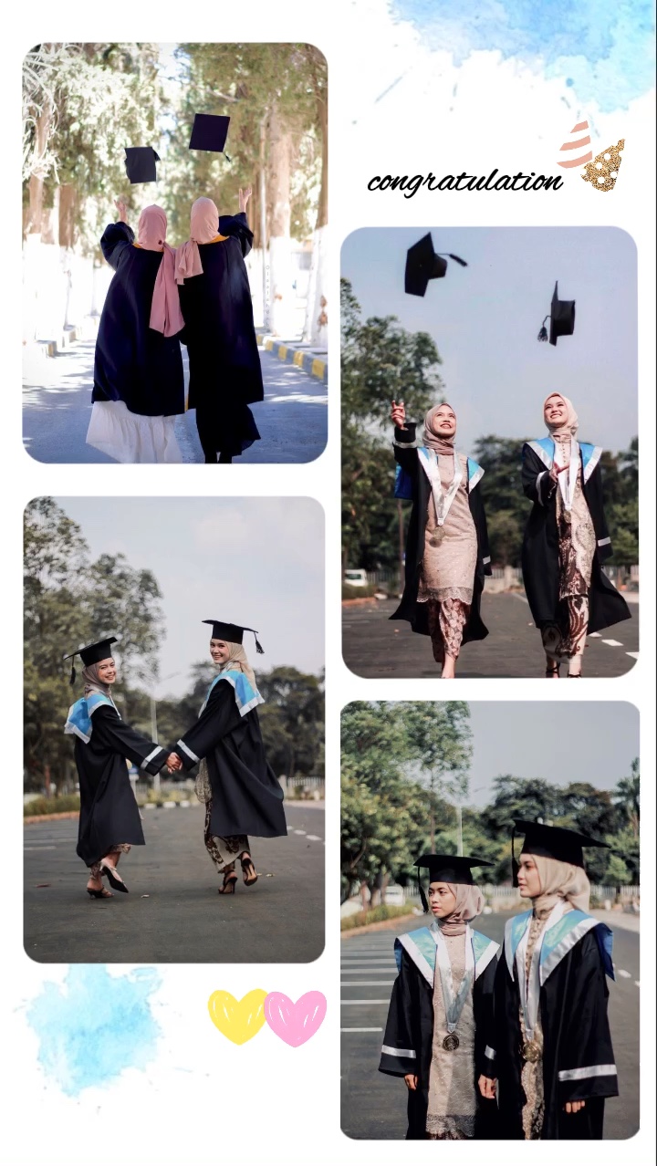Wisuda bareng sahabat