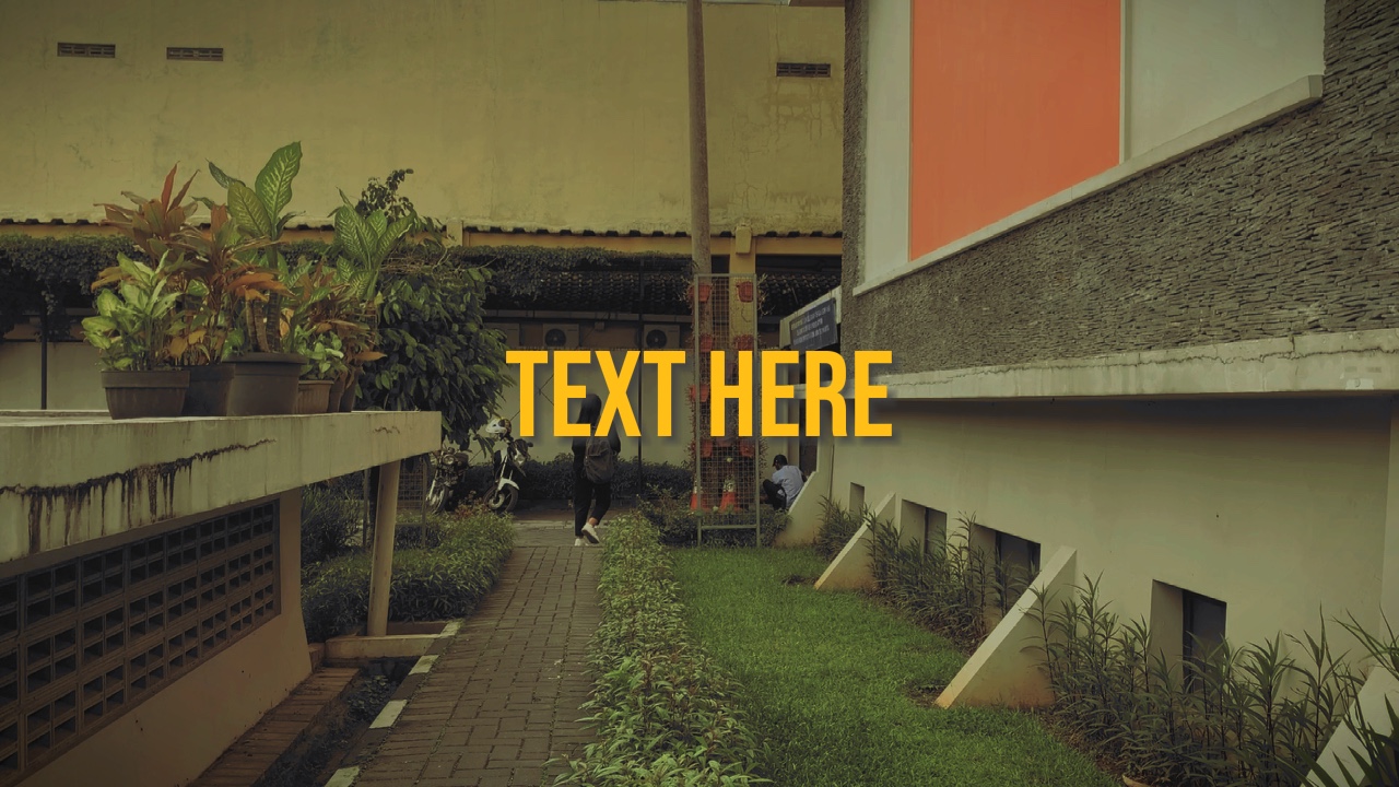 Cinematic vlog text