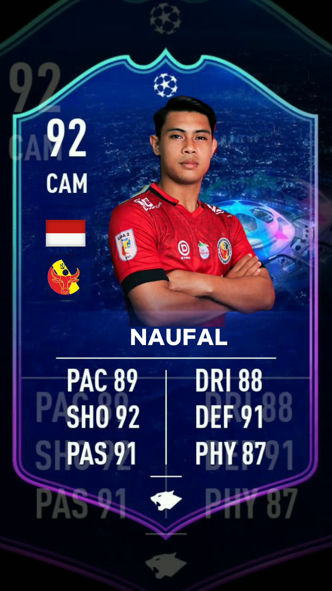 Jogador de cartão de perfil