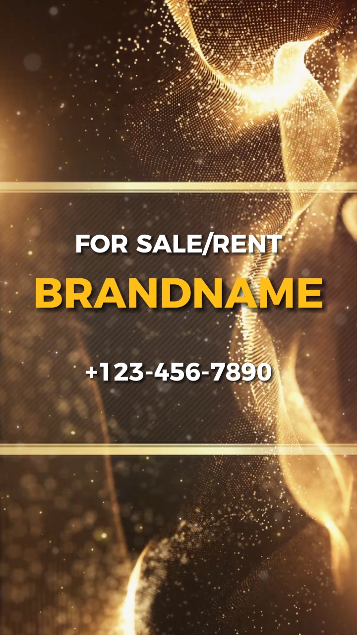 Promoción de bienes raíces de lujo de oro