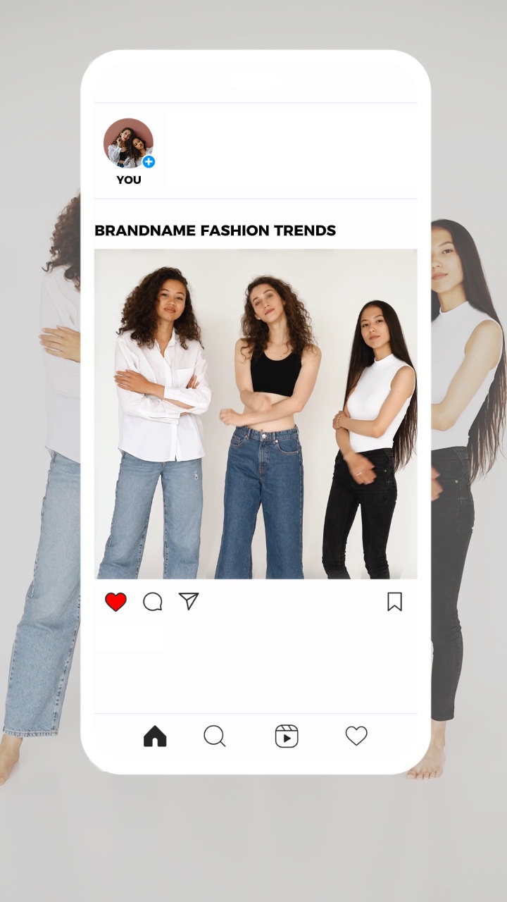 Damit at Accessory Estilo ng UI ng Social media