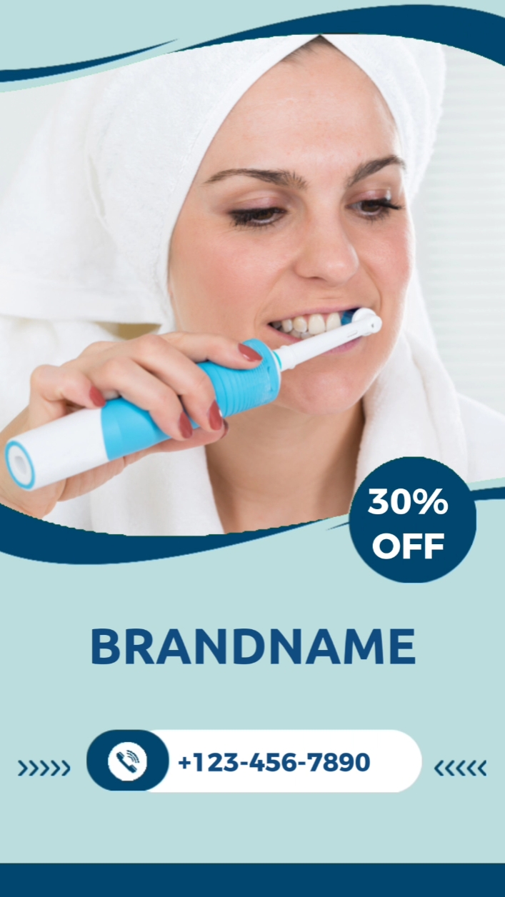 Introducción del punto de venta del cepillo de dientes eléctrico en un estilo médico simple