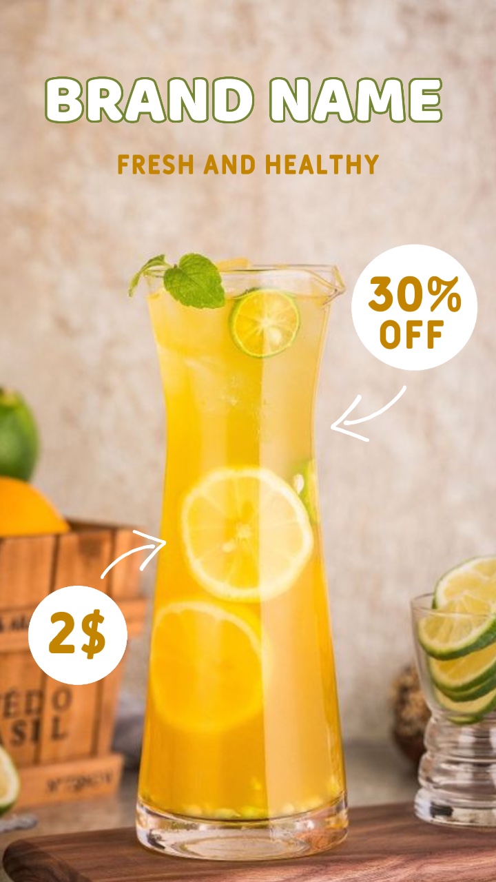 Yellow Lemon Juice Promo
