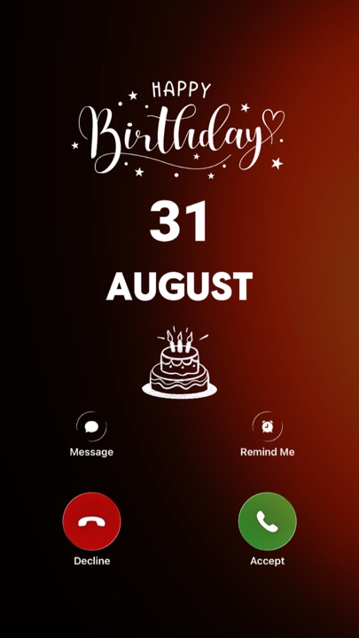 CUMPLEAÑOS 31 DE AGOSTO