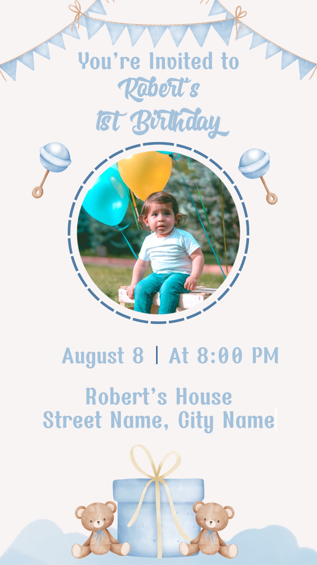 Convite de aniversário