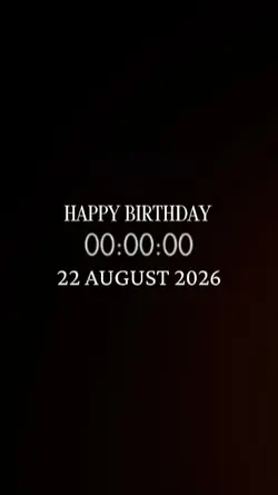 HBD 22 AUGUST 2026