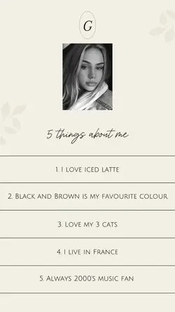 5 Things About Me.