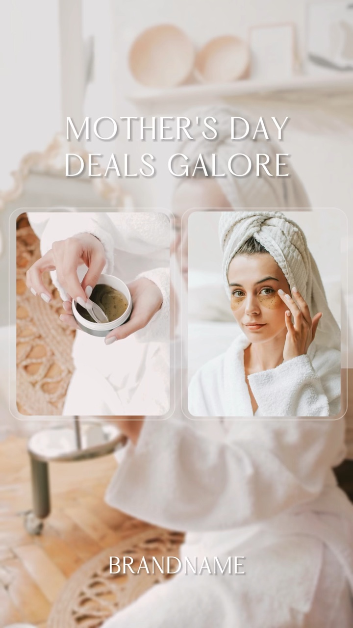 Mother’s Day Beauty Industry In Minimalist Elegant Style