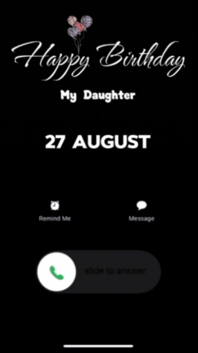 HBD Daughter 27 Aug