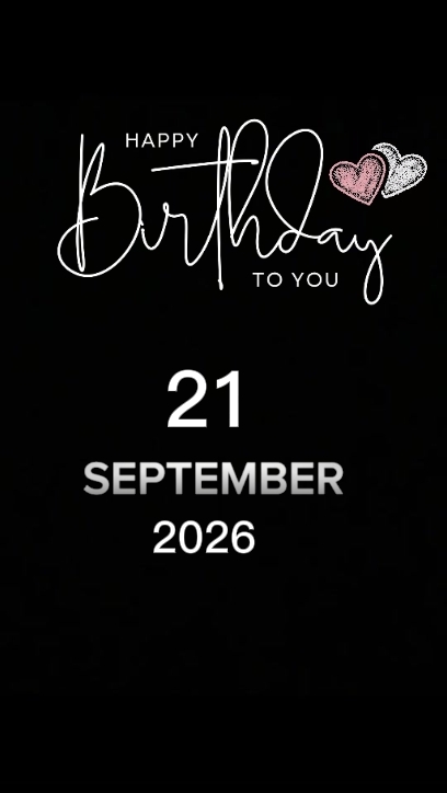 Birthday 21 Septembe