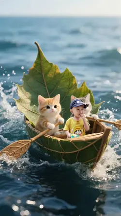 Boat on the waves
