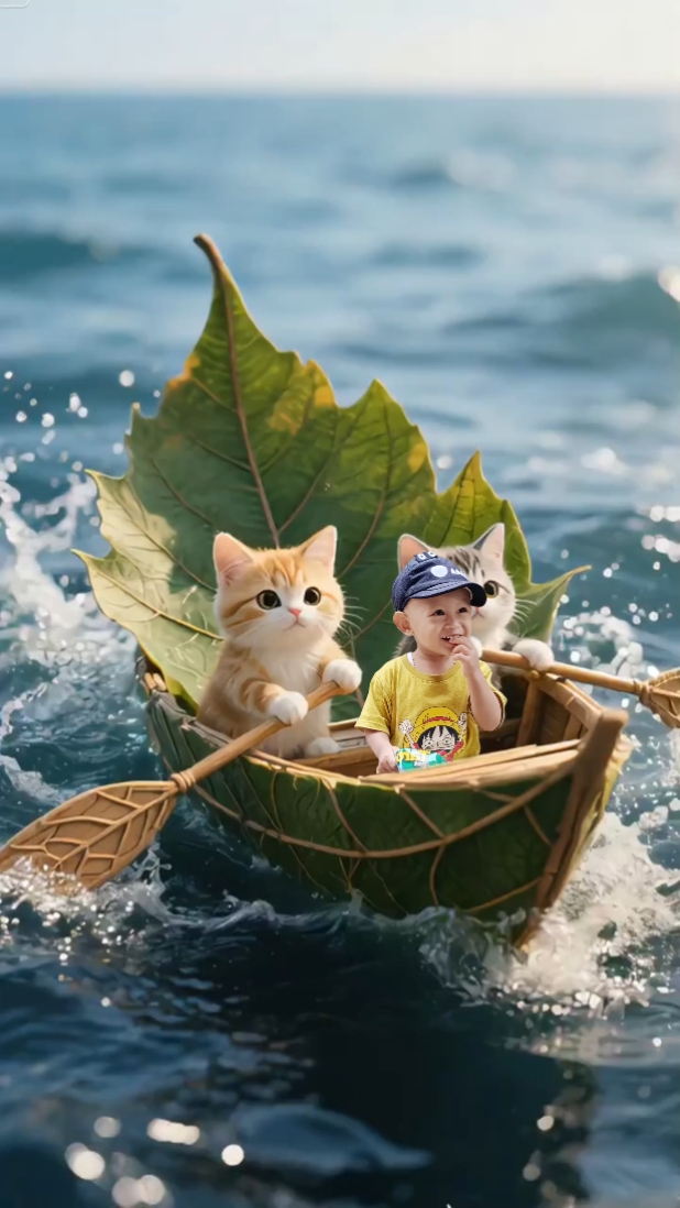 Perahu di atas ombak