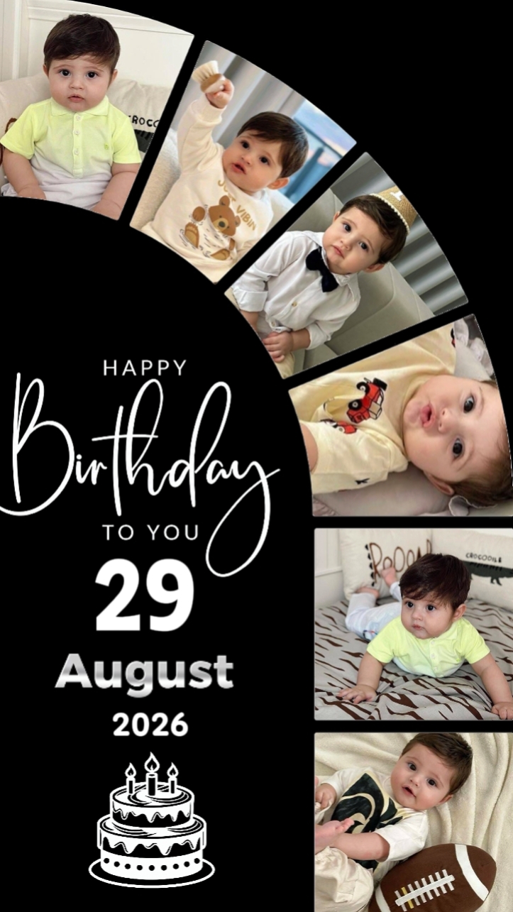 Hbd bebê 29 de agosto