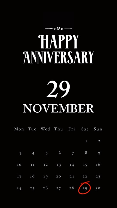 ANNIV 29 NOVEMBER 