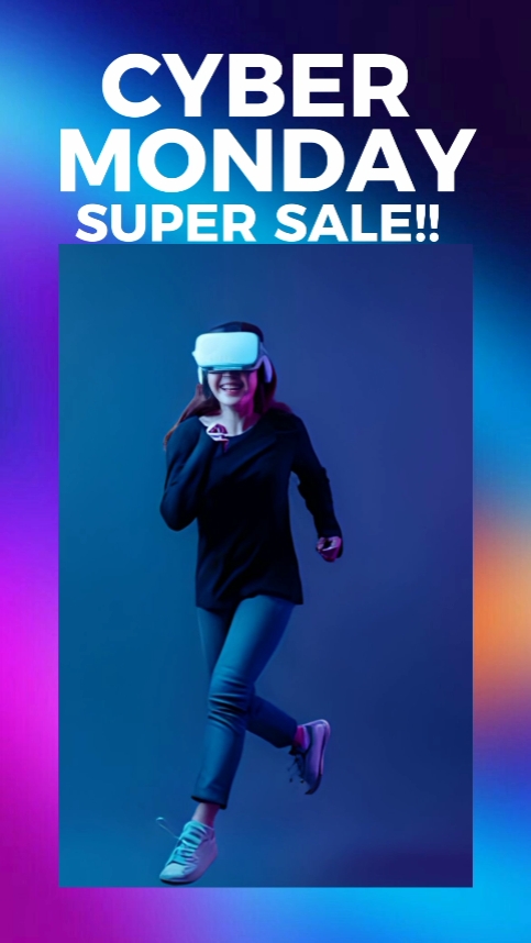 Tampilan Produk Cyber Monday Gaya Cerah Dan Berwarna