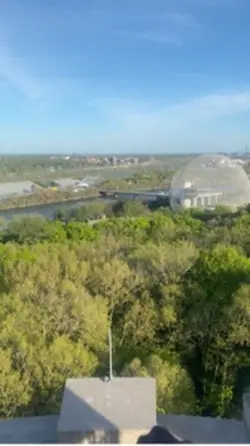 High-angle city view
