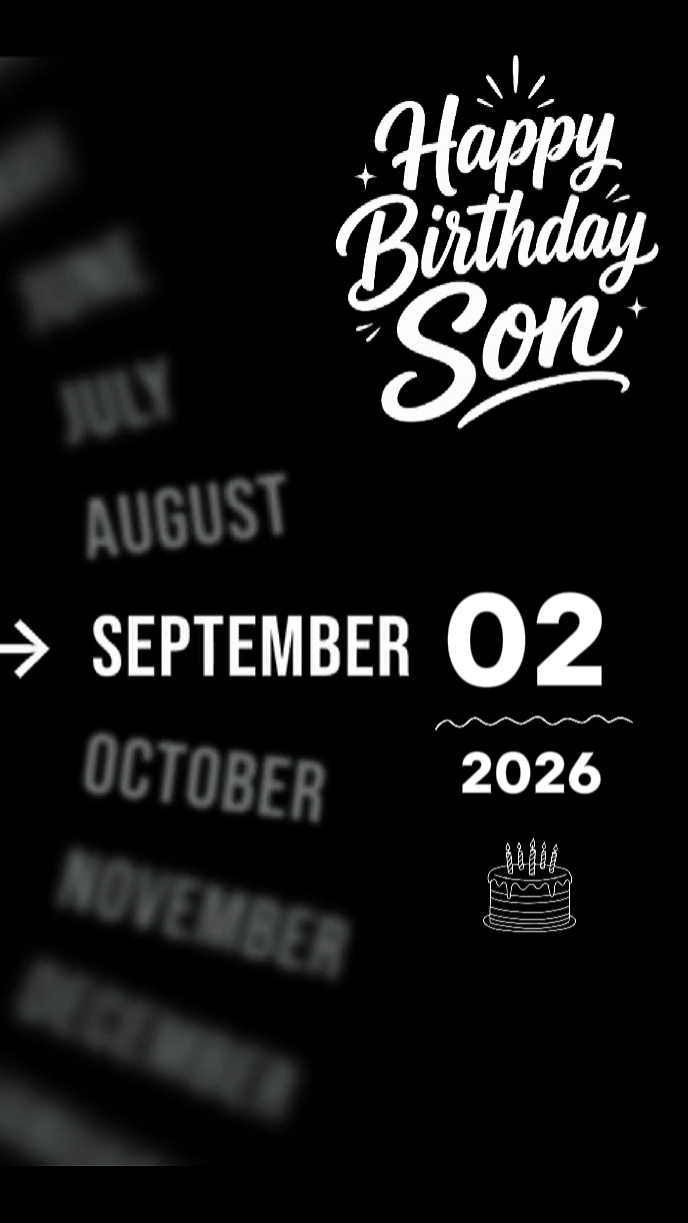 HBD SON 02 SEPTEMBER