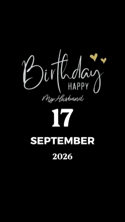 HBD Suami 17 Sept