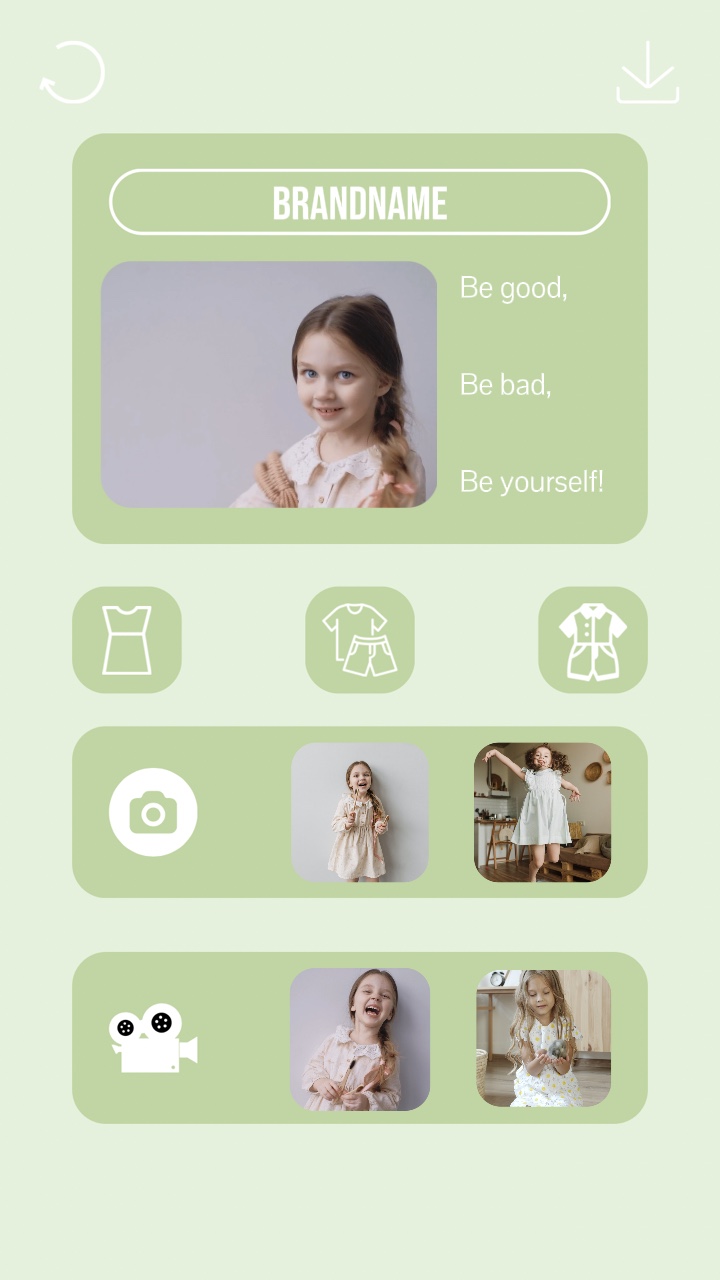 Pantalla De Ropa Para Niños Creación De IU Estilo TikTok