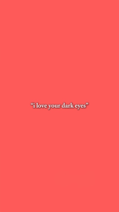 j'aime ton œil noir