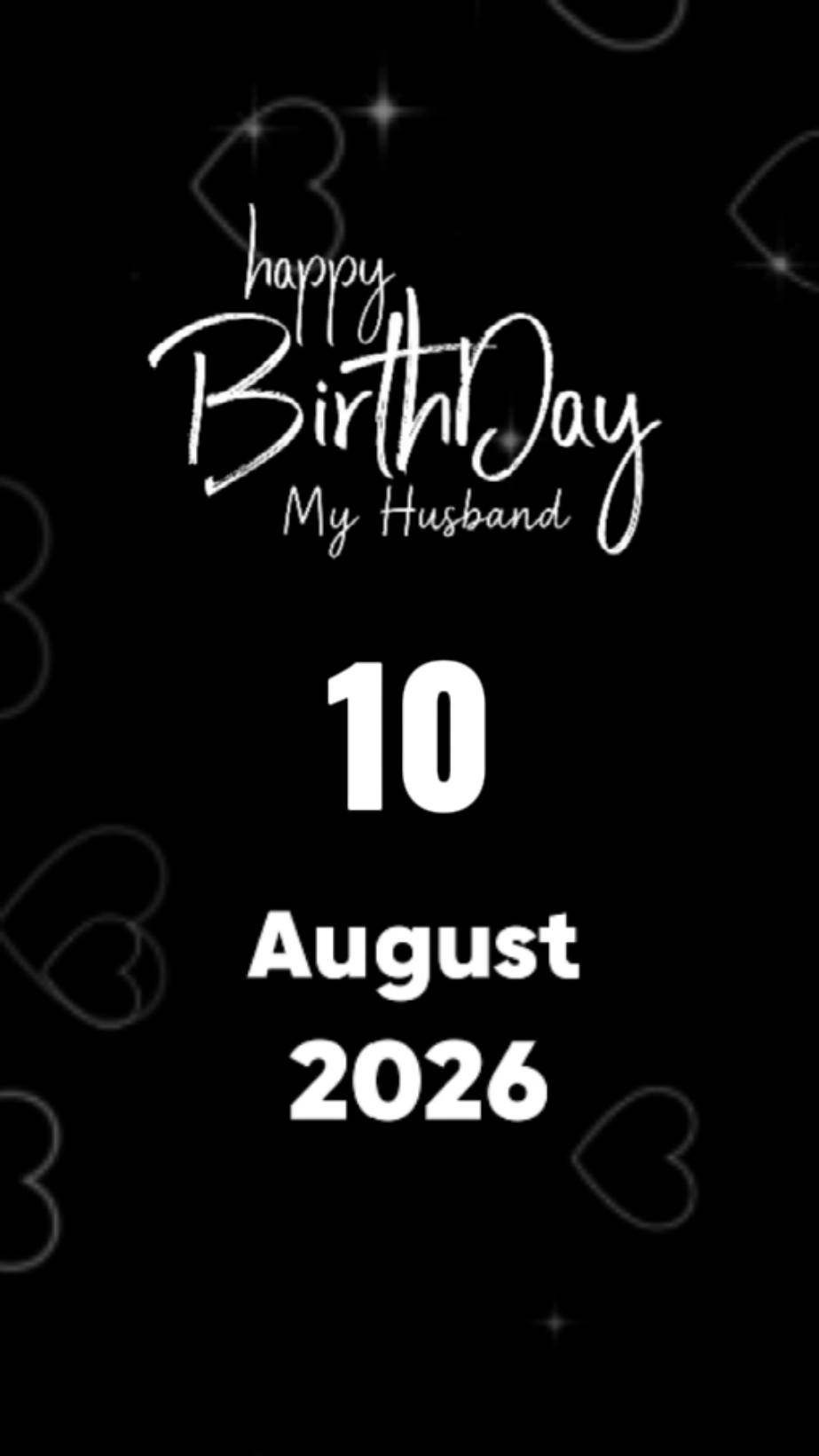 HBD HUSBAND 10 AUGUS