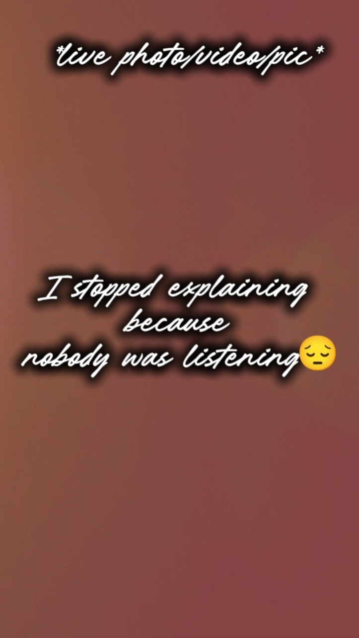 stop explaining