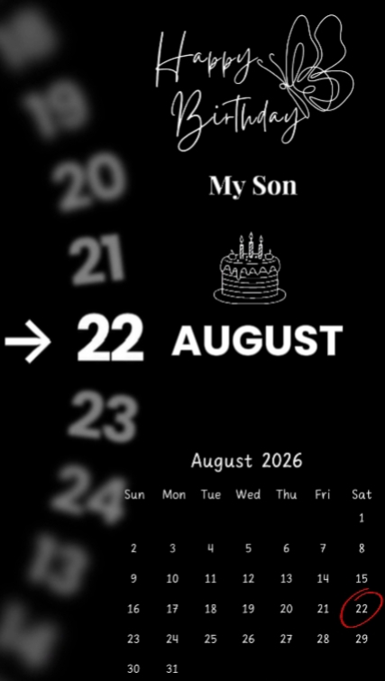 HBD Son 22 august 