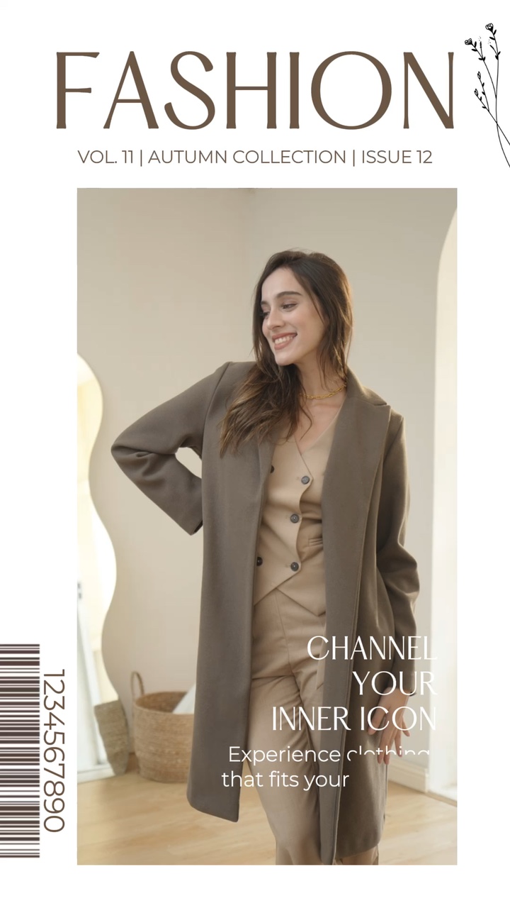 Dergi Stili Moda Endüstrisi Ürün Ekranı TikTok Stili