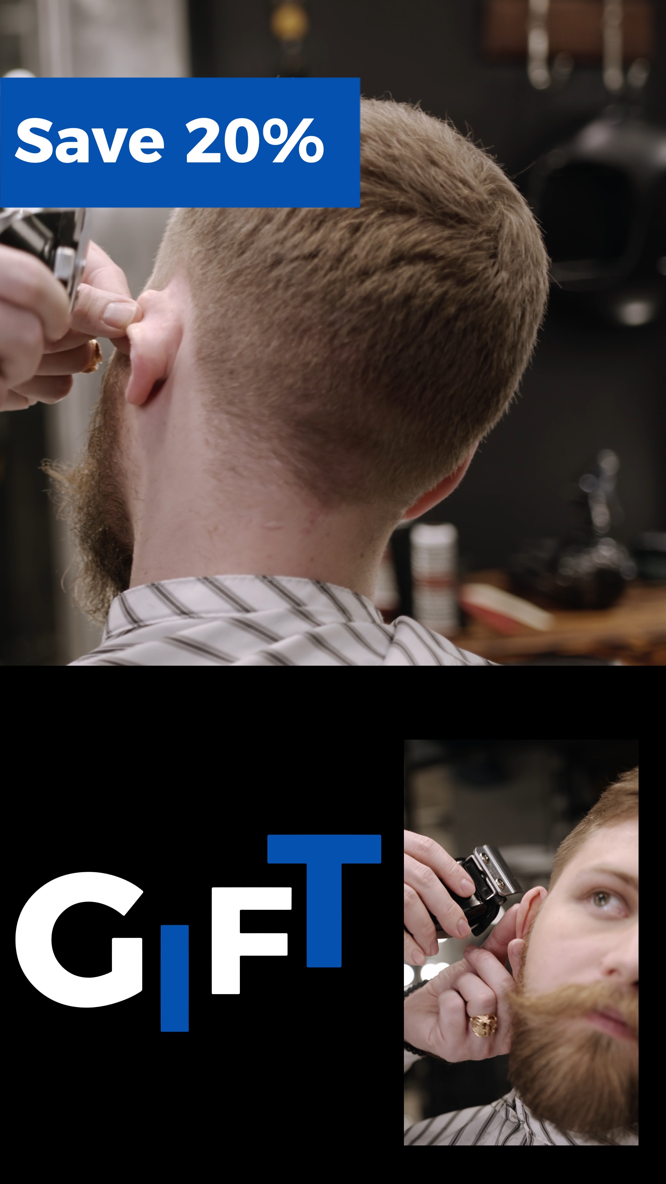 Modèle de promotion du salon de coiffure de la fête des pères

