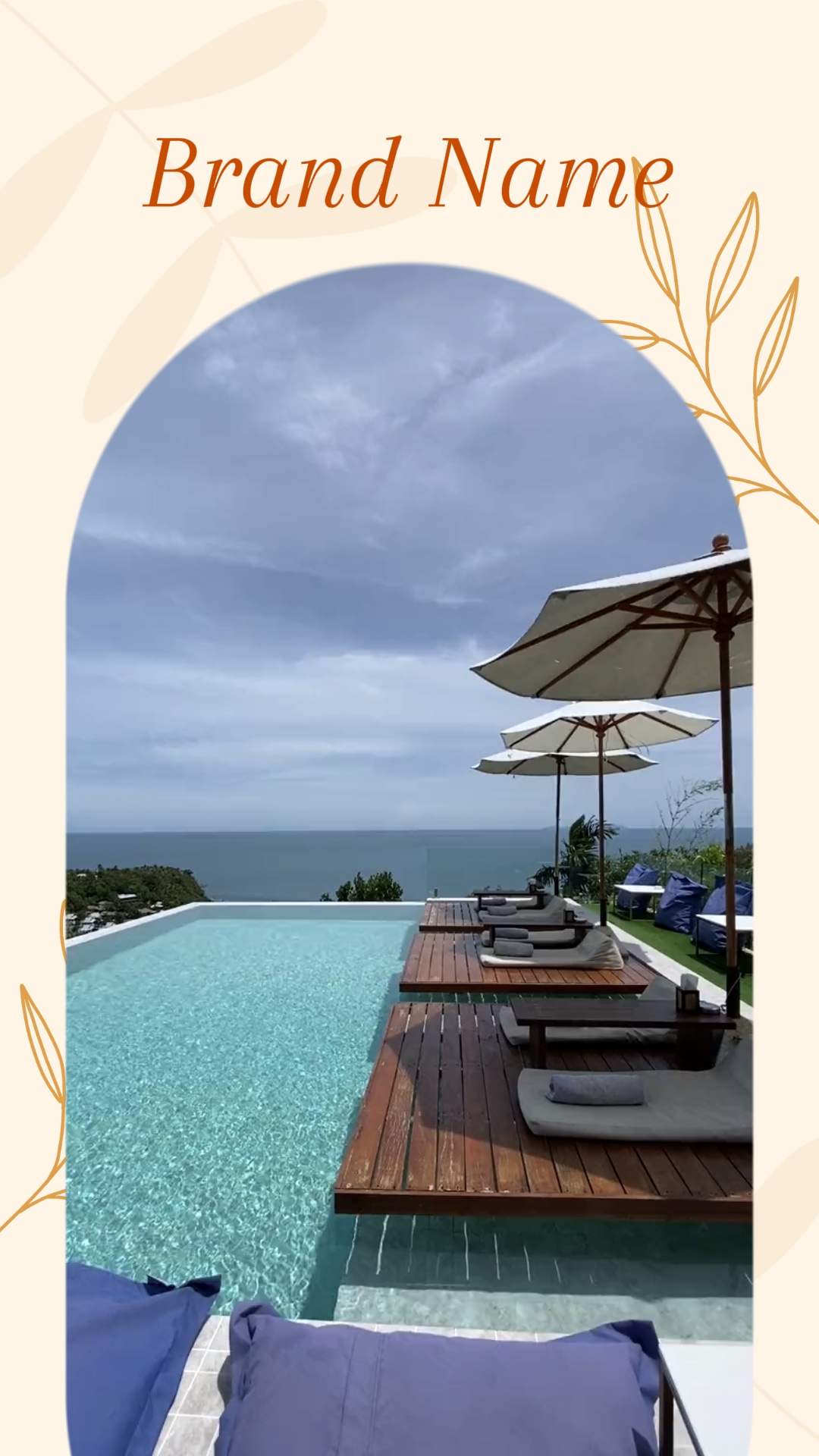 Kalikasan ng Paraiso Para sa Template ng Summer Resort