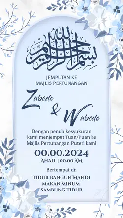 kad jemputan tunang 