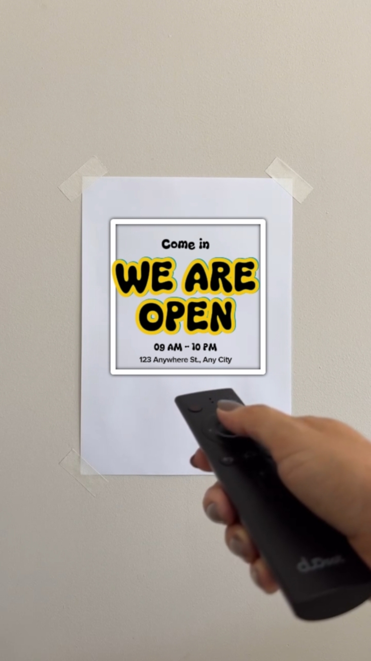 We are open 