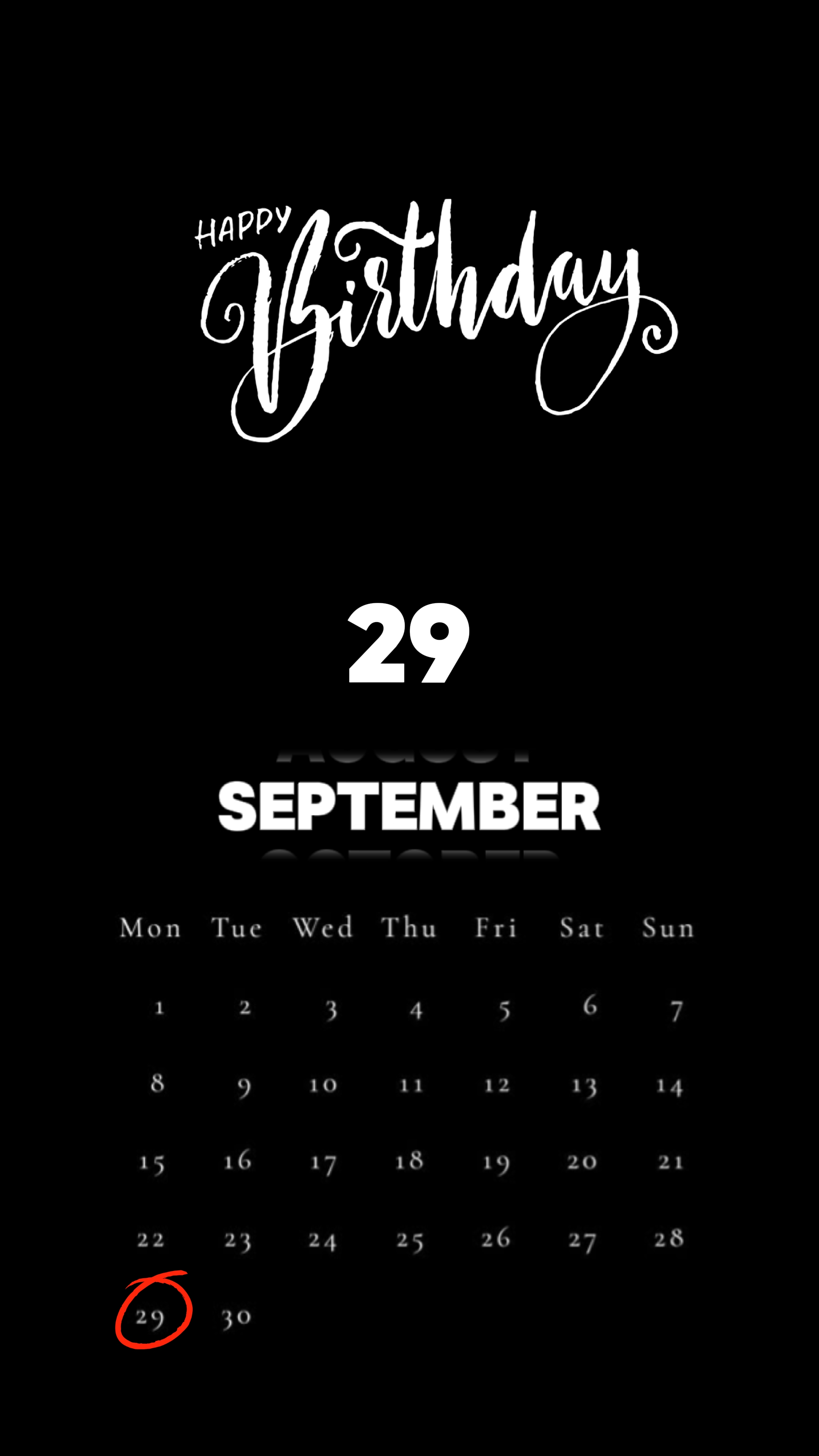HBD 29 September