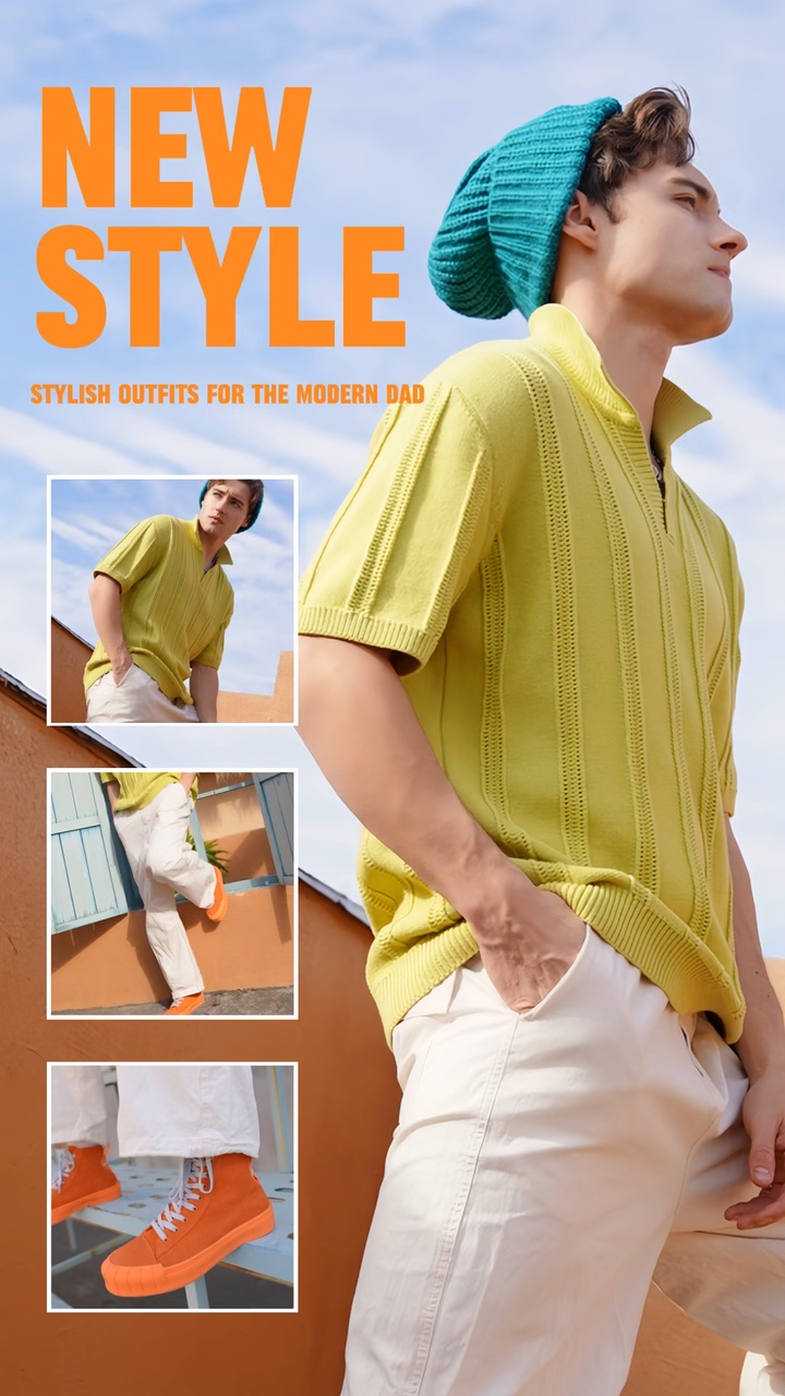 Men’s Fashion Product Display In TikTok Style 