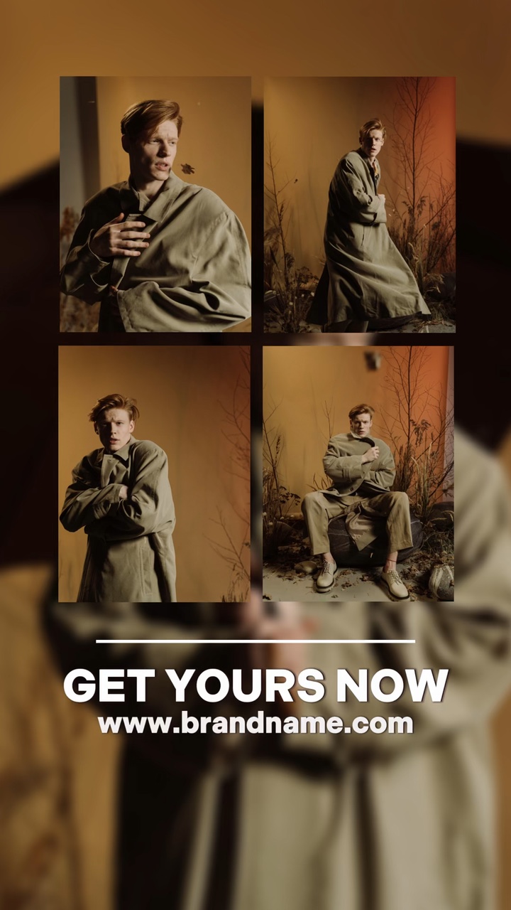 Coleção de inverno Exibição de produtos Estilo TikTok