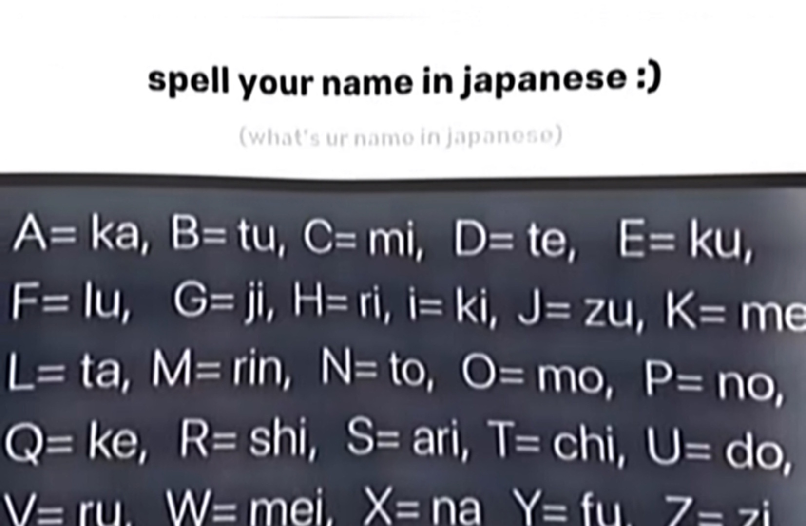 Tu nombre en japonés 