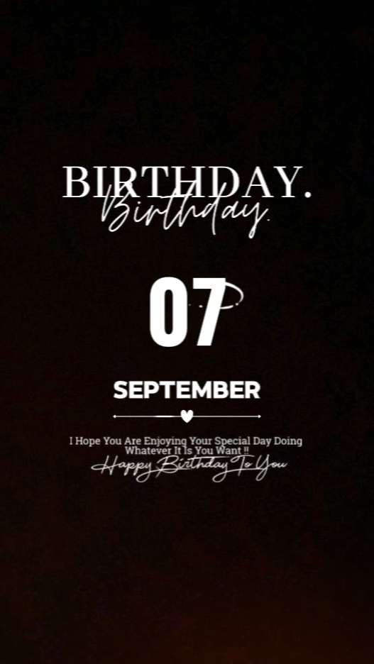 SELAMAT ULANG TAHUN SAHABAT 7 SEPT