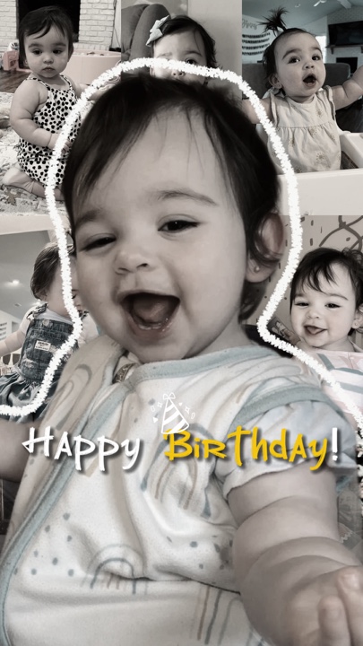 Birthday bw-clr