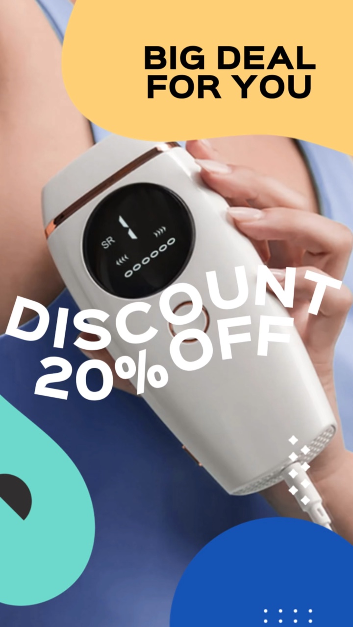 Hair Removal Device in a liquid gradient Style