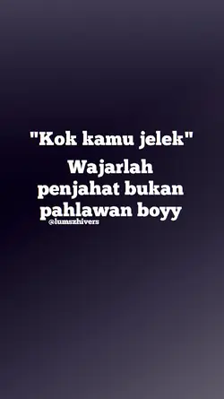 kok kamu jelek