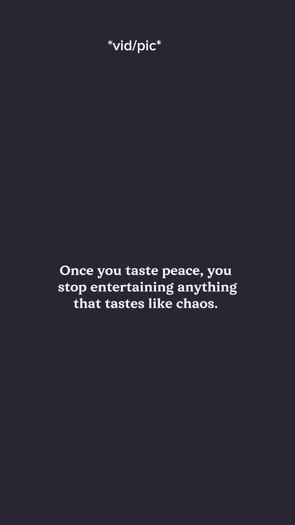 once u taste peace