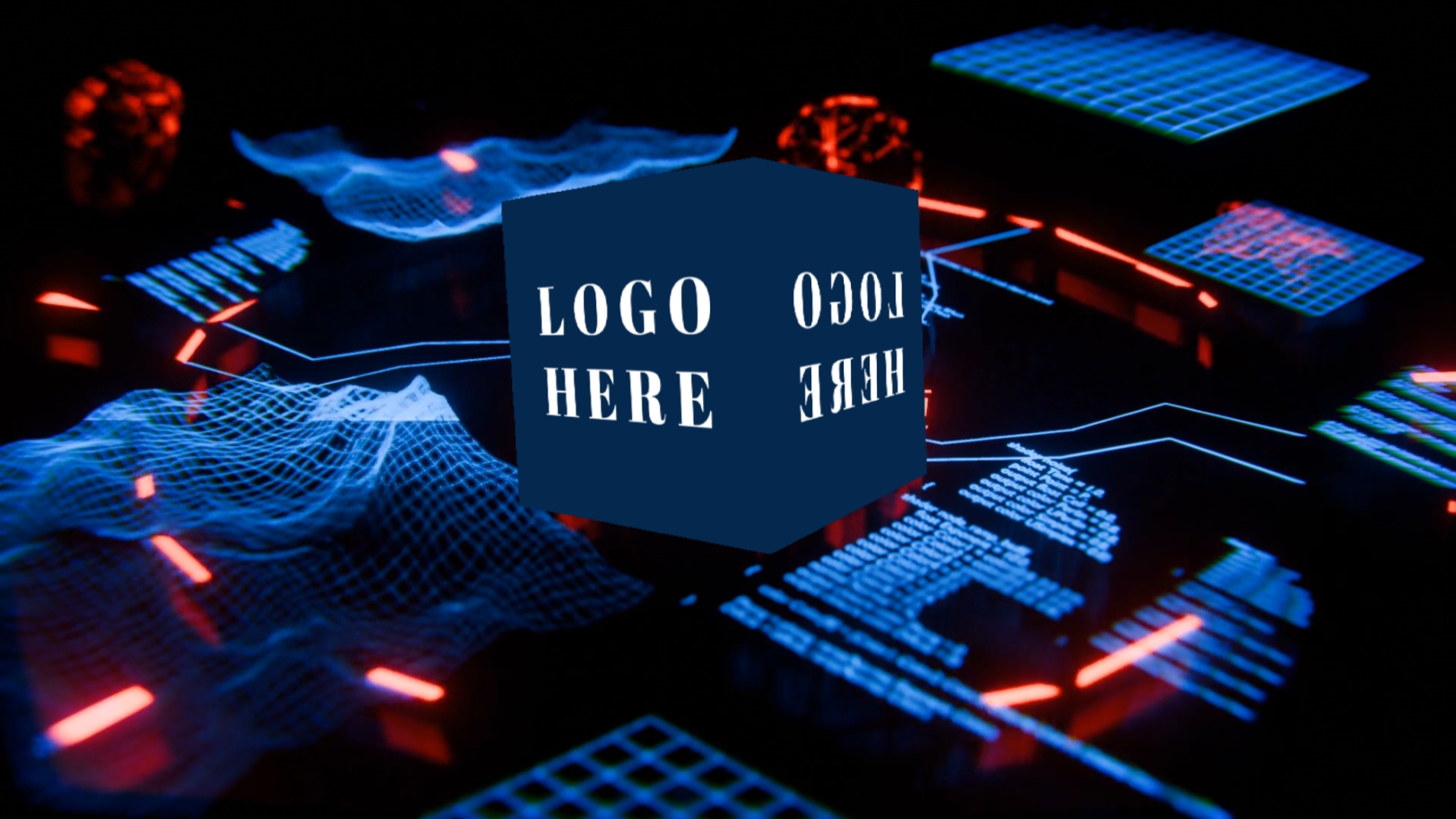 Plantilla de Logotipo Tecnología Futurista Azul Naranja 1 Clip