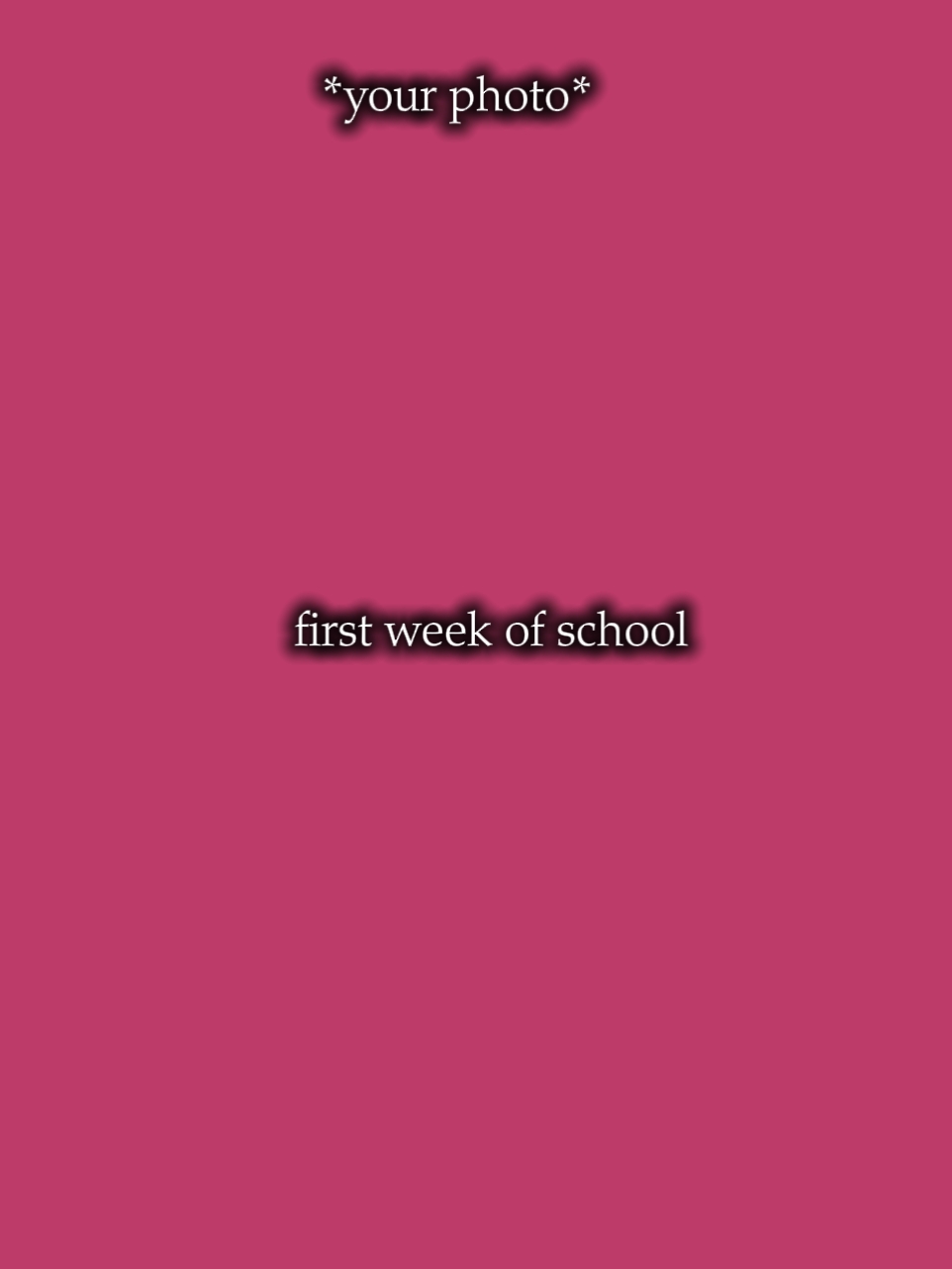 première semaine d'école