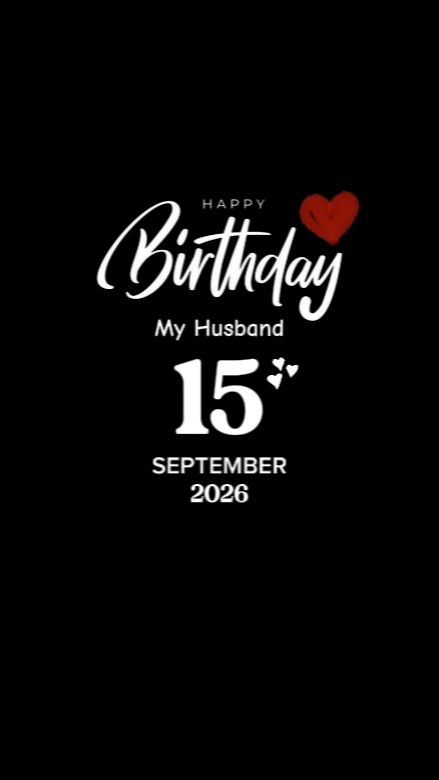 HBD HUSBAND 15 SEPTE