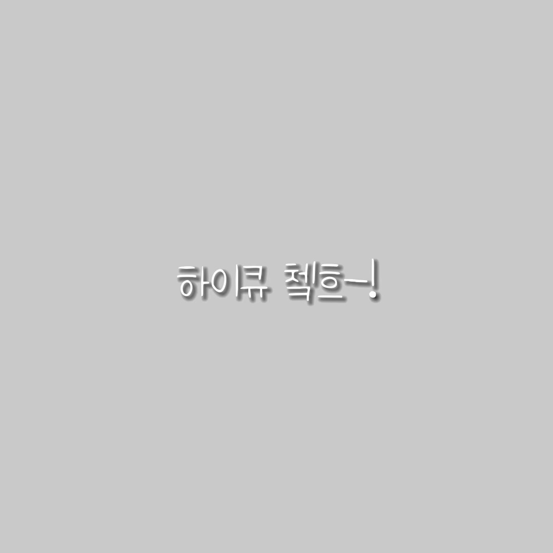 하이큐 쳌흐-!